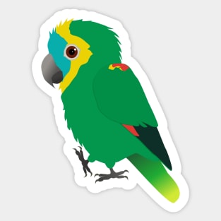 Turquoise-fronted amazon digital vector illustration Sticker